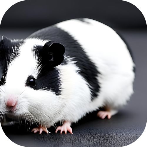 Black and white hamster