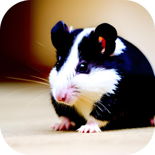 Black and white hamster
